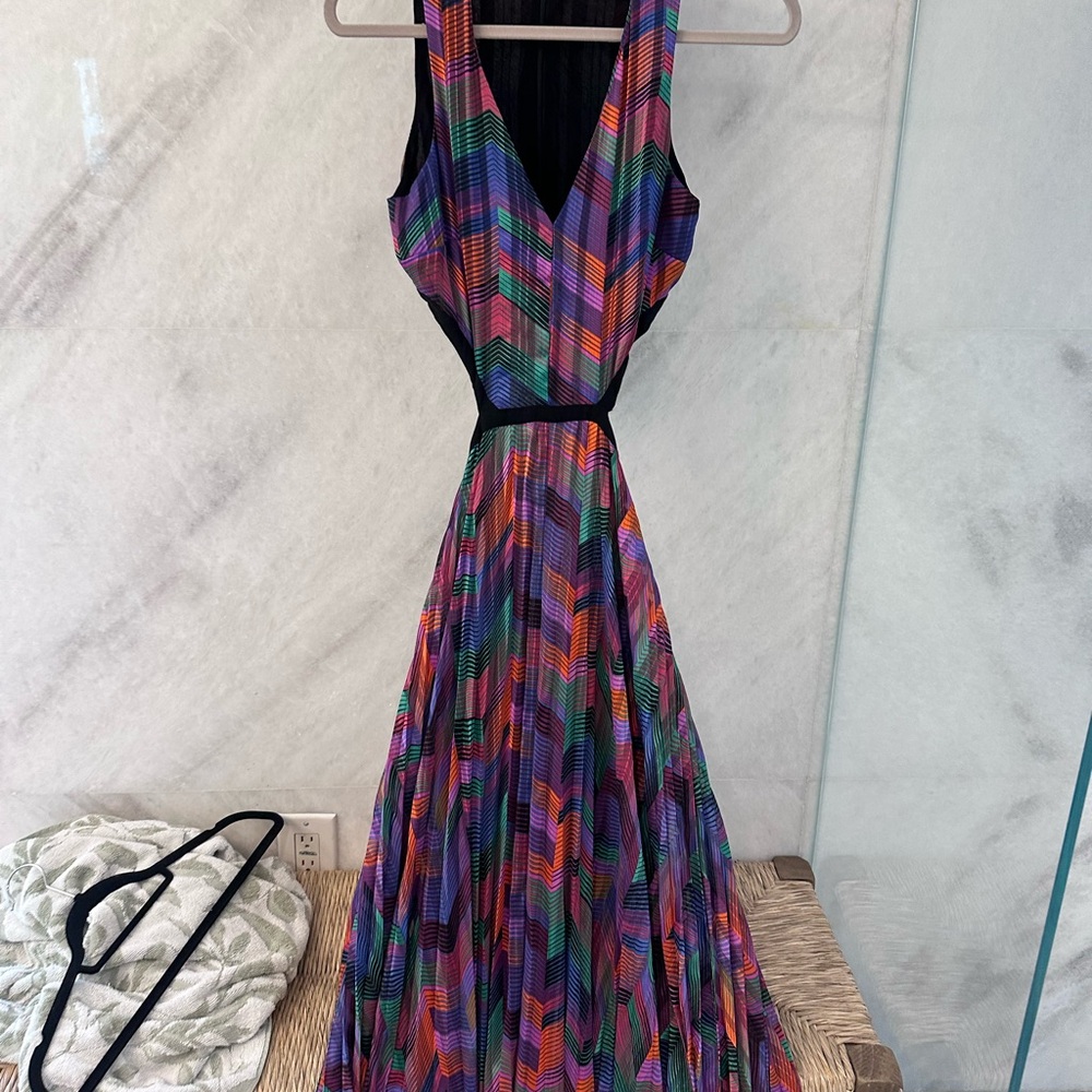 ba&sh Multicolor Backless Chevron Dress